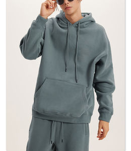 Sudadera con capucha en blanco de calidad de invierno creativa de moda, Sudadera con capucha de algodón de lana gruesa y pesada Unisex 350 GSM, Sudadera con capucha para hombre de peso pesado - Product Image 4