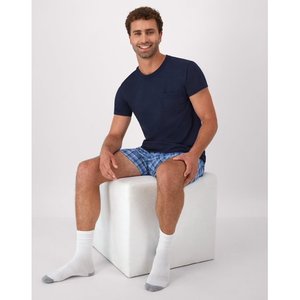 100% algodón puro verano marca de gama alta hombres manga corta cuello redondo estilo de moda media manga Top transpirable camiseta - Product Image 1