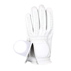 Gant de golf en cuir Cabretta véritable, blanc, doux, respirant, sans emballage - Product Image 4