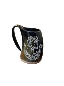 Taza de cuerno de búfalo Natural de estilo vikingo, Ágata hecha a mano, tallado de animales, técnica pulida para beber cerveza, elaborada con cuidado - Product Image 3