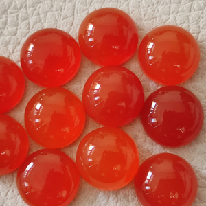 Haute qualité pierre pure naturelle rouge Agate ronde incrustée de pierres précieuses pour bricolage anneau collier pendentif boucles d'oreilles Bracelet - Product Image 1