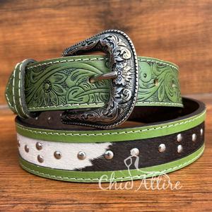 เข็มขัดหนังวัวสำหรับผู้ชายเข็มขัดหนังแท้แบบมือเข็มขัดนักธุรกิจเข็มขัดแบบปรับได้ดีไซน์หรู - Product Image 1