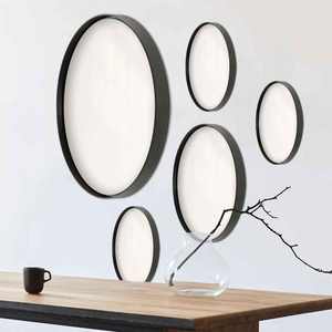 Black Circle <b>Mirror</b> for <b>Wall</b> Bathroom Entryway Living Room Bedroom Decor <b>Small</b> Metal Frame <b>Round</b> <b>Mirror</b> - Product Image 1