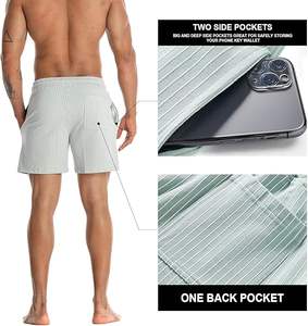 Custom Men Shorts Double-<b>layer</b> Printing Fitness Sports Shorts Men's Thin Lined Quick-drying Breathable Woven Shorts - Product Image 3