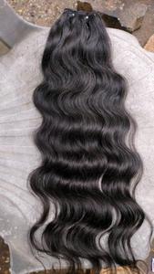 Premium Indian Remy Hair Extensions Straight Style Raw Temple Human Hair Weft Silky Straight Wave Chemically (<b>Bleached</b>) - Product Image 1