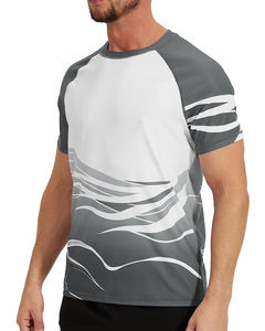 Camiseta de playa de manga corta para hombre, material de poliéster resistente al viento y sostenible, camiseta 100% algodón para hombre, corte holgado, poliéster - Product Image 3
