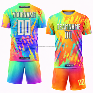 Maillot de football à manches courtes, léger, respirant, résistant à la décoloration, imprimé numériquement, qualité club, avec logo personnalisé, fourni par l'usine - Product Image 1