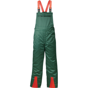 Cut-resistant Workwear Bib <b>Overalls</b> Size 54 Green/Red Feldtmann - Product Image 2