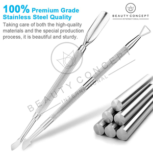 Outil professionnel de soin des cuticules, pousse-cuticules à bord fin et nettoyeur de précision en acier inoxydable pour des résultats de manucure impeccables - Product Image 2