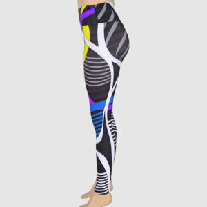 Leggings de yoga et de fitness sans couture personnalisés OEM Leggings de yoga taille haute respirants en spandex/polyester à taille élastique - Product Image 4