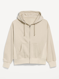 Sweat-shirt à capuche unisexe surdimensionné en coton molletonné uni, style décontracté pour l'automne, avec poches et étiquette, manches classiques - Product Image 6