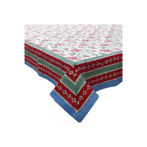 Mantel de mesa de comedor hecho a mano de nueva tendencia 100% algodón con exquisitos diseños florales bloque de mano impreso en venta mantel - Product Image 5