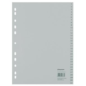 Separadores de Estantes de Polipropileno Gris DIN A4 1-31 de Soennecken - Product Image 1