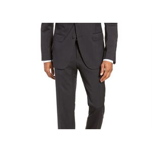 Abito da uomo For Boss in lana tinta unita, vestibilità slim, grigio scuro, taglia 40, giacca monopetto con bottoni, 3 pezzi, MOQ - Product Image 6