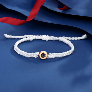 <span class=keywords><strong>Pulsera</strong></span> con Colgante de <span class=keywords><strong>Foto</strong></span> Circular Personalizada, Proyección de <span class=keywords><strong>Foto</strong></span>, Chapado en Oro de 18K, Acero Inoxidable, Joyería Conmemorativa para Parejas - Product Image 5