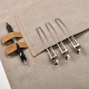 Delantal de lona de cuero con logotipo personalizado de alta calidad, impermeable y a prueba de aceite para el hogar, cafetería, cocina, ropa de trabajo - Product Image 5