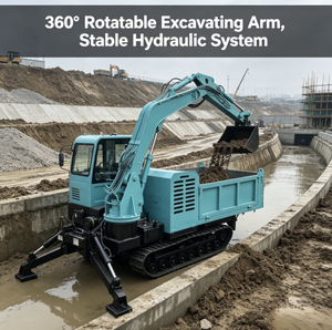 Excavadora Autocargable Hidráulica Todoterreno de 5 Toneladas de Calidad Profesional para Trabajos de Excavación en Granjas - Product Image 3