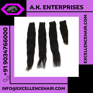 Extension de cheveux vierges Remy de haute qualité fabriquée en Inde, vague droite et soyeuse, paquet de cheveux indiens à double trame à vendre, exportateurs - Product Image 3