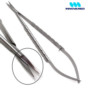 Tijeras de Precisión con Mango Redondo Recto de 7 Pulgadas, Tijeras Afiladas con Resorte para Dar Forma y Recortar Cejas y Pestañas de INNOVAMED - Product Image 4