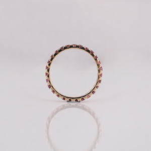 Luxueux 18KT plaqué or rose coupe ronde laboratoire cultivé diamant pleine éternité alliance classique luxe cadeau de mariage pour les femmes - Product Image 4