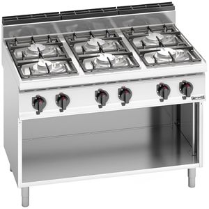 Estufa de gas - 33.5kW - 6 quemadores - con estante inferior abierto - Product Image 3