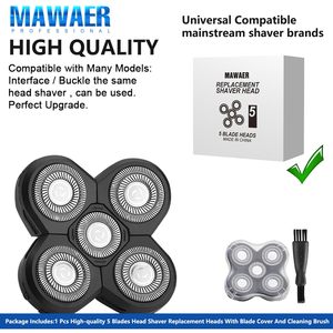Cabezal de Repuesto Universal de 5 Cuchillas para Afeitadoras Eléctricas y la Mayoría de las Marcas Principales, para Uso en Rostro y Cuerpo - Product Image 5