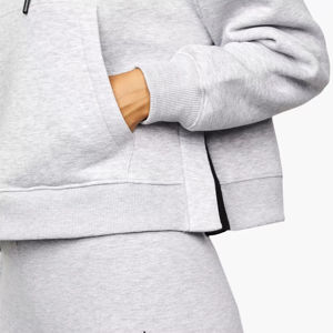 เสื้อฮู้ดสีพื้นสำหรับผู้หญิงเสื้อสวมหัวขนแกะสวมใส่สบายเสื้อครอปสำหรับผู้ชาย - Product Image 4