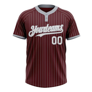 Maillots de baseball personnalisés en gros avec logo sublimé, pour hommes, à séchage rapide, respirants, col en V, fabrication sur mesure, service OEM - Product Image 2