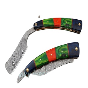 ที่กำหนดเองทำมือตรงโกนมีดโกนกับใบมีดดามัสกัส (Rz306) - Product Image 1