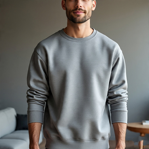 Men Breathable Heavy Fabric 400GSM Pullover Sweat Shirts Mens Windproof Oversize Long Sleeve Casual Sweatshirts Men's - Product Image 2
