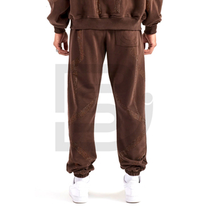 Avec fermeture éclair Style Capuche Chocolat Respirant Produit Durable Avec Prix Raisonnable Casual Wear Rhinestone Tracksuits - Product Image 4