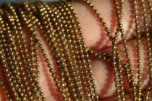 Cadena de Bolas de Latón Crudo Tradicional Moderna - MS Artesanía para Decoración del Hogar y Uso en Ropa - Product Image 3