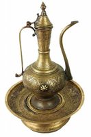 Théière Arabe Dallah, Pots à Thé et à Café de Table, Design Rond, Grande Taille, Dessus en Laiton, Luxe pour la Maison, Métal Personnalisable, T/T
