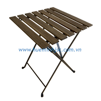 Table en bois avec cadre métallique en bois d'acacia massif de haute qualité respectueux de l'environnement en provenance du Vietnam pour jardin serre