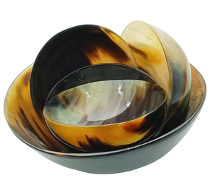 <b>Vintage</b> Style Natural Buffalo Horn Bowl Handmade Eco-Friendly Durable Food-<b>Safe</b> for Display Storage Decor - Product Image 2