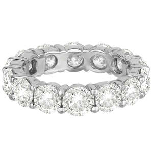 Anillo de Eternidad de Diamantes en Oro Blanco de 18K, Anillo de Diamantes de 6.00ct - Product Image 1