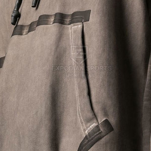 เสื้อฮู้ดผ้าฟลีซผ้าฝ้าย100% สำหรับผู้ชายซักเป็นกรดสำหรับฤดูหนาวดีไซน์ใหม่ - Product Image 6