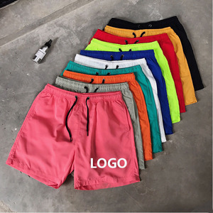 Pantalones cortos transpirables de secado rápido con logotipo OEM 2024, pantalones cortos deportivos informales con logotipo personalizado de poliéster de talla grande para hombre, pantalones cortos para correr en el gimnasio - Product Image 1