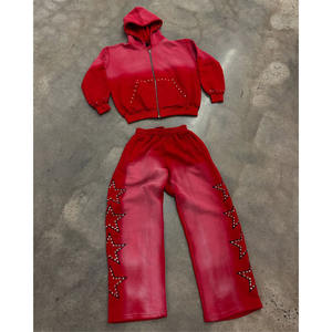 Nouveaux ensembles de survêtements à capuche personnalisés avec propre logo pantalons cargo survêtements poids lourd 2025 sweat à capuche et survêtements - Product Image 4