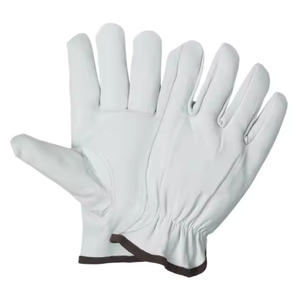 Guantes de trabajo de cuero de piel de cabra blanca de alta calidad 2025, uso diario de alta resistencia para Protección Laboral, lisos para la industria - Product Image 1