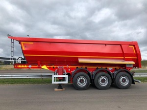 Semi-remorque benne basculante robuste <span class=keywords><strong>de</strong></span> 60 mètres cubes à 3 essieux, benne hydraulique arrière pour tracteur, pour le basculement et le transport - Product Image 2