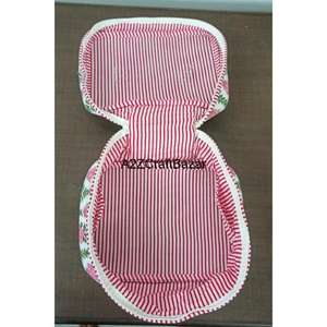 Chic femmes matelassé fermeture éclair vanité sac imperméable coton organisateur élégant moderne rayé motif personnalisable polyvalent Chic - Product Image 5