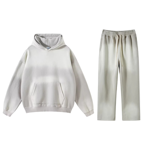 Superb Premium Quality Custom Acid Wash Tracksuit Custom <b>100</b>% Cotton Unisex Acid Wash Hoodie Set - Product Image 5