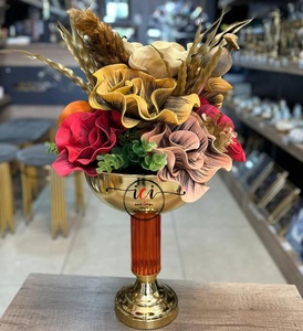 Hot Selling Decorative Tabletop <b>Iron</b> Aluminium Metal Vase with Gold Finish for Home and Wedding Decoration - Product Image 3