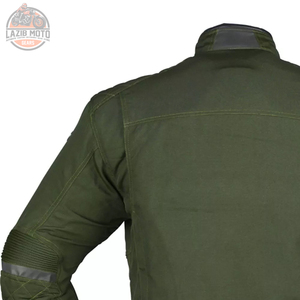 Veste en toile textile pour moto à manches longues de couleur personnalisée Nouveau design Style moto d'hiver Logo arrière Léger Veste olive - Product Image 4