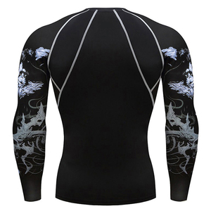 เสื้อรัดรูปสำหรับผู้ชายไซส์ใหญ่พิเศษเสื้อแห้งเร็วระบายอากาศได้ดีสีพื้นออกแบบโลโก้ได้ตามต้องการสำหรับเล่นกีฬาฤดูหนาวสินค้ามาใหม่ - Product Image 3