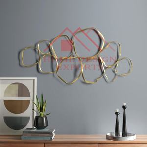 Anneaux et cercles flottants abstraits chambre/fer forgé en métal de qualité supérieure pour la maison hôtels et restaurants décoration de mariage de table - Product Image 5