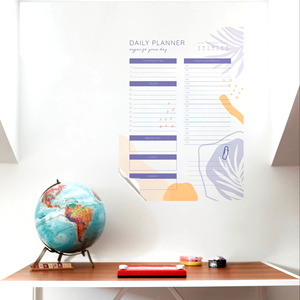 2025 modèle-12 organisateur de planificateur quotidien tableau blanc effaçable à sec réutilisable avec maintien d'électricité statique en verre bois métal - Product Image 1