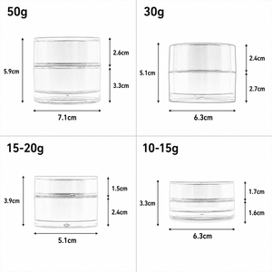 Vaso rotondo in acrilico PMMA di lusso, elettroplaccato a doppia parete, personalizzabile OEM ODM, per <span class=keywords><strong>crema</strong></span> <span class=keywords><strong>viso</strong></span> e prodotti skincare - Product Image 3