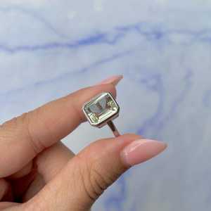 ขายส่ง925จำนวนมากเครื่องประดับเงินสเตอร์ลิงเครื่องประดับผู้หญิงแหวนตัดอเมทิสต์สีเขียวธรรมชาติแหวนพลอยสีม่วงสีเขียว Vermeil - Product Image 4